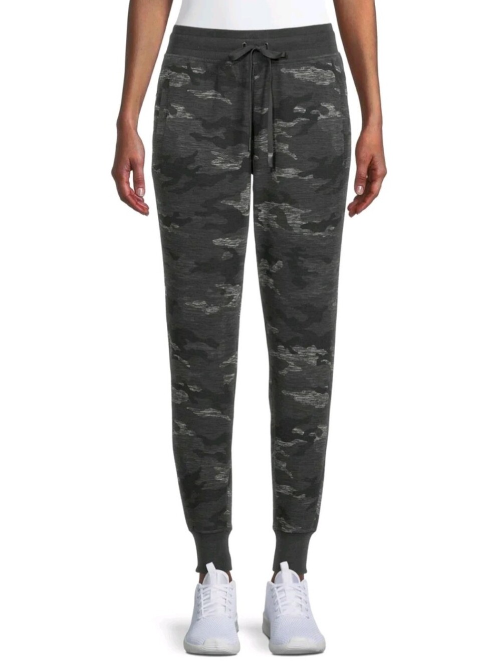 Athletic Works Women's Size M (8-10) Soft Jogger Pants Black/Gray Camo NWT